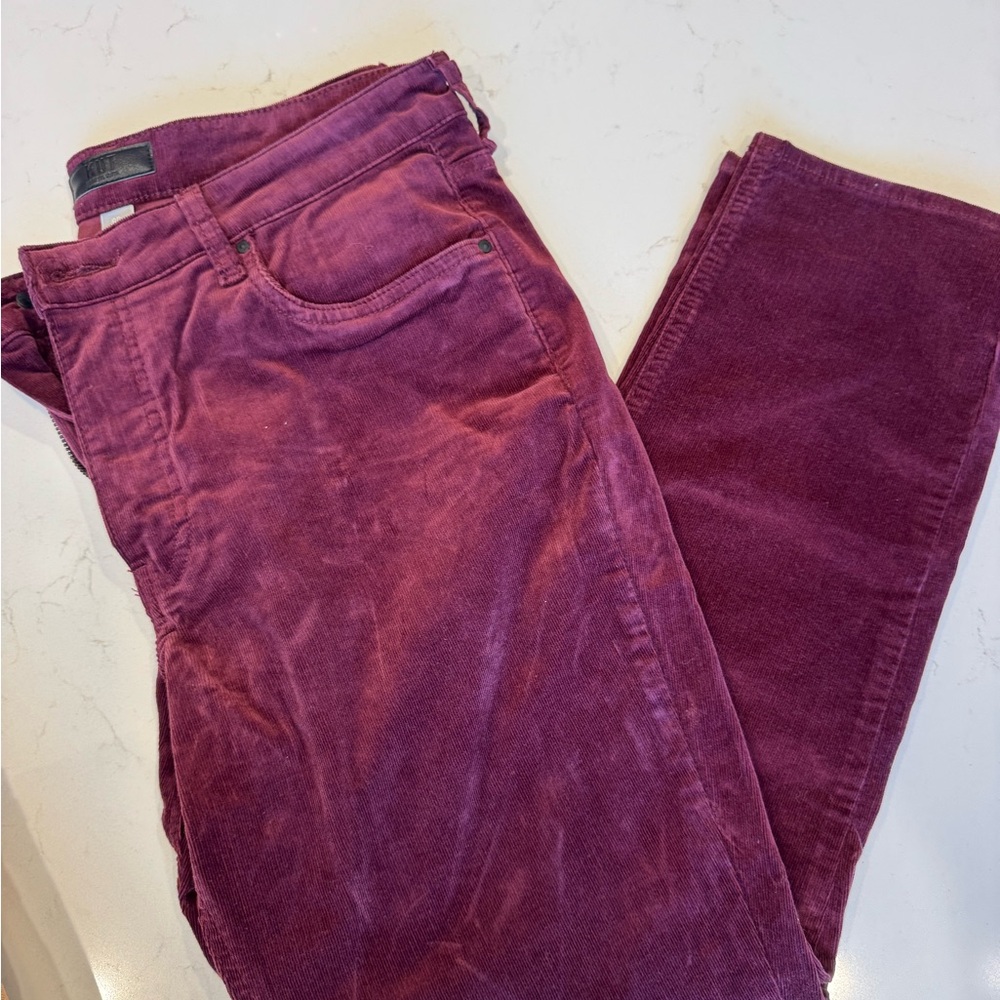 Kut From the Kloth Rachael Corduroy Mom Jeans - Wine color